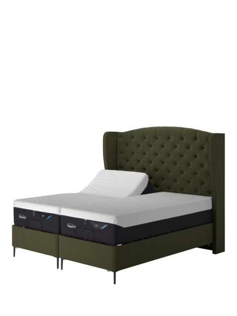 TEMPUR® Suffolk Slim Divan Adjustable Disc Upholstered Bed, Super King Size - image 1