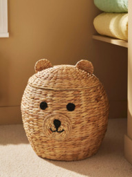 John Lewis Bear Water Hyacinth Storage Basket, Natural - thumbnail 2