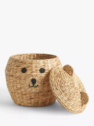 John Lewis Bear Water Hyacinth Storage Basket, Natural - thumbnail 3