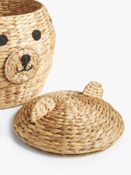 John Lewis Bear Water Hyacinth Storage Basket, Natural - thumbnail 4