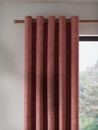 John Lewis Textured Weave Pair Blackout Lined Eyelet Curtains - thumbnail 1