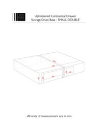 John Lewis Non-Sprung Upholstered Continental 2+2 Drawer Divan Base, Small Double - thumbnail 5