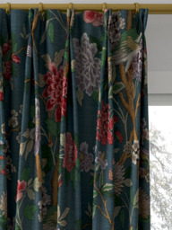 GP & J Baker Hydrangea Bird Made to Measure Curtains or Roman Blind, Indigo - thumbnail 4