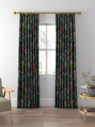 GP & J Baker Hydrangea Bird Made to Measure Curtains or Roman Blind, Indigo - thumbnail 3