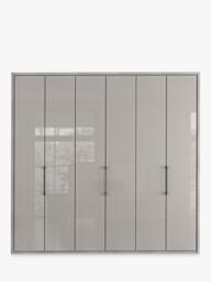 John Lewis Osaka 2.25m Bi-Fold Wardrobe with 6 Glass Doors - thumbnail 4