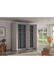 John Lewis Osaka 2.25m Bi-Fold Wardrobe with 6 Glass Doors - thumbnail 3