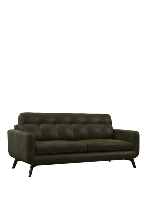 John Lewis Barbican Grand 4 Seater Leather Sofa, Dark Leg - image 1