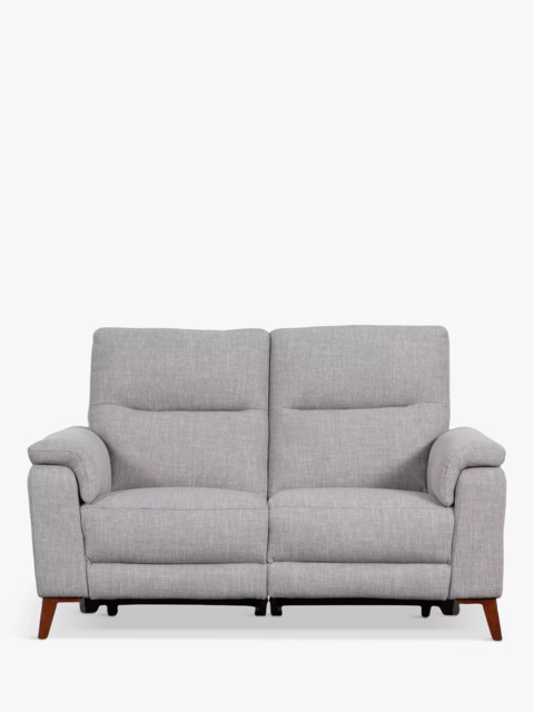 John Lewis Slant Small 2 Seater Power Recliner Sofa, Grey Textured - image 1