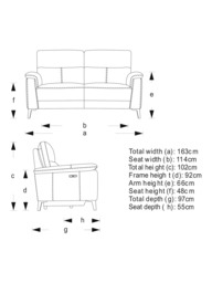 John Lewis Slant Small 2 Seater Power Recliner Sofa, Grey Textured - thumbnail 2