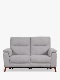 John Lewis Slant Small 2 Seater Power Recliner Sofa, Grey Textured