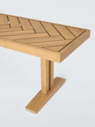 John Lewis Estate 2-Seater Acacia Wood Garden Dining Bench, Natural - thumbnail 4