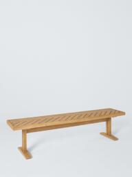 John Lewis Estate 2-Seater Acacia Wood Garden Dining Bench, Natural