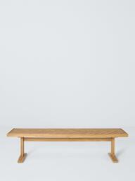 John Lewis Estate 2-Seater Acacia Wood Garden Dining Bench, Natural - thumbnail 3