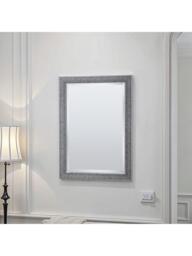 Yearn Cobblestone Rectangular Wall Mirror, Silver - thumbnail 1
