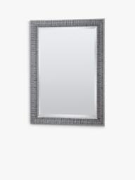 Yearn Cobblestone Rectangular Wall Mirror, Silver - thumbnail 3