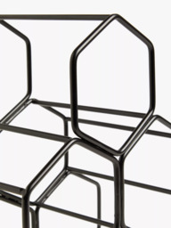 John Lewis Honeycomb Metal Wine Rack, 6 Bottle - thumbnail 2