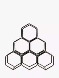 John Lewis Honeycomb Metal Wine Rack, 6 Bottle - thumbnail 3