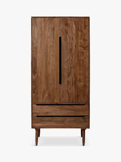 Swoon Southwark Double Wardrobe with 2 Drawers, Dark Brown - image 1