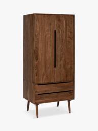 Swoon Southwark Double Wardrobe with 2 Drawers, Dark Brown - thumbnail 3