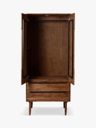 Swoon Southwark Double Wardrobe with 2 Drawers, Dark Brown - thumbnail 4