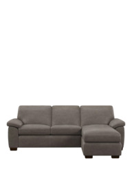 John Lewis Camden RHF Chaise End Leather Sofa Bed, Dark Leg - thumbnail 5
