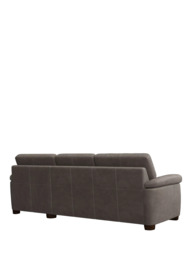 John Lewis Camden RHF Chaise End Leather Sofa Bed, Dark Leg - thumbnail 4