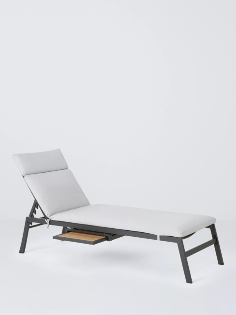 John Lewis Platform Sun Lounger, Grey - image 1