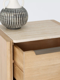 John Lewis Rest 2 Drawer Bedside Table, Natural Wood - thumbnail 4