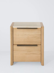 John Lewis Rest 2 Drawer Bedside Table, Natural Wood - thumbnail 3