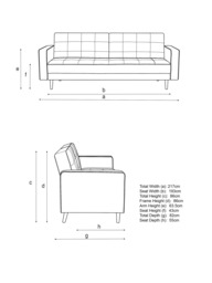 John Lewis Quilted Large 3 Seater Sofa Bed, Dark Leg - thumbnail 2