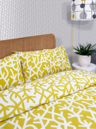 Mini Moderns A Forest Duvet Cover Set, Mustard - thumbnail 4
