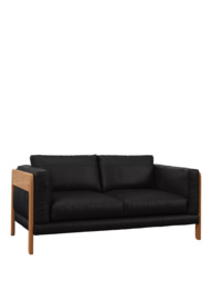 John Lewis Nest Medium 2 Seater Leather Sofa, Light Leg - thumbnail 1