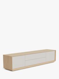 The Conran Shop Pillar Low Console Table, Oak/Stone - thumbnail 1