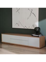 The Conran Shop Pillar Low Console Table, Oak/Stone - thumbnail 2