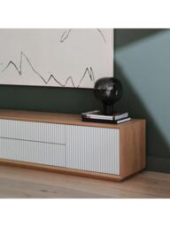 The Conran Shop Pillar Low Console Table, Oak/Stone - thumbnail 3