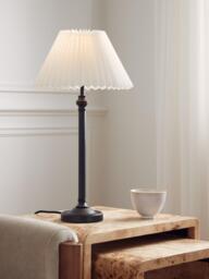 John Lewis Pleated Tapered Cotton Lampshade - thumbnail 2
