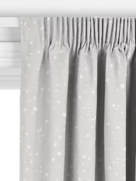 John Lewis Starry Sky Made to Measure Curtains or Roman Blind, Cool Grey - thumbnail 3