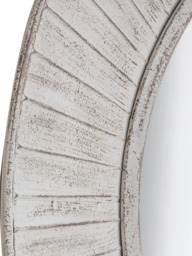 Gallery Direct Round Distressed Metal Wall Mirror, 81cm, White - thumbnail 3