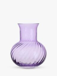 Dartington Crystal Smith Large Glass Vase, H20cm, Fondant Pink - thumbnail 1
