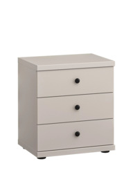 John Lewis Marlow 3 Drawer Bedside Table, Champagne - thumbnail 1