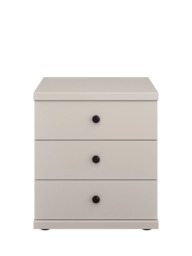 John Lewis Marlow 3 Drawer Bedside Table, Champagne - thumbnail 2