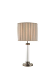John Lewis Gatsby Rib Glass Table Lamp, Pewter