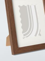 "John Lewis Wood Effect Photo Frame with Wavy Mount, 5 x 7"" (13 x 18cm), Walnut" - thumbnail 2