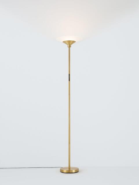 John Lewis LED Switch Torchiere Uplighter Floor Lamp, Antique Brass - image 1