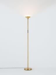 John Lewis LED Switch Torchiere Uplighter Floor Lamp, Antique Brass - thumbnail 1