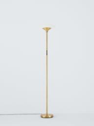 John Lewis LED Switch Torchiere Uplighter Floor Lamp, Antique Brass - thumbnail 2