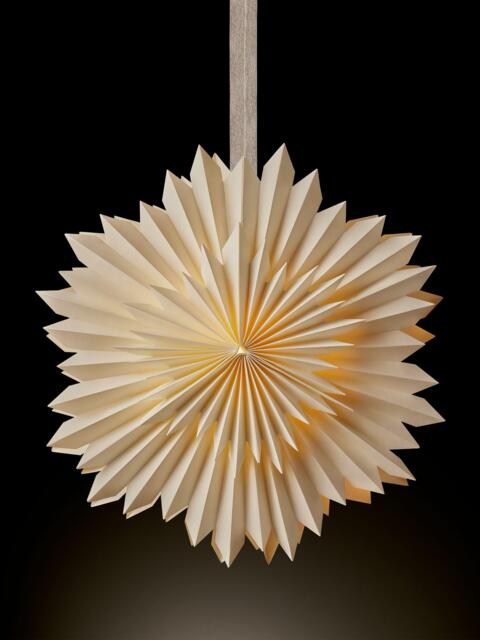 John Lewis LED Battery Operated Layered Paper Star Bauble, White