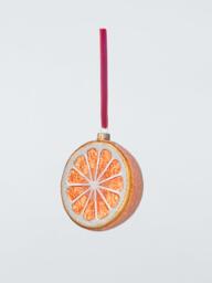 John Lewis The Curator Frosted Orange Bauble, Multi