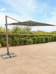 KETTLER Orion LED Aluminium Cantilever Square Parasol & Base, 3m - thumbnail 2