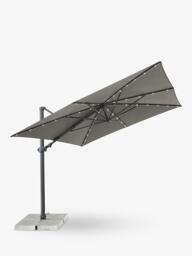 KETTLER Orion LED Aluminium Cantilever Square Parasol & Base, 3m - thumbnail 1